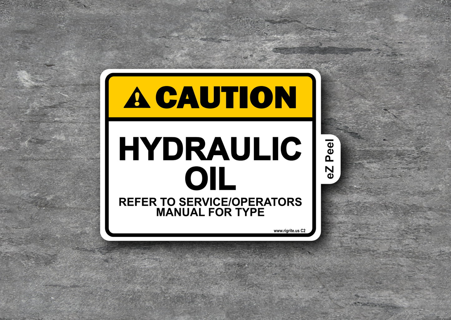 Hydraulic Oil Caution Decal