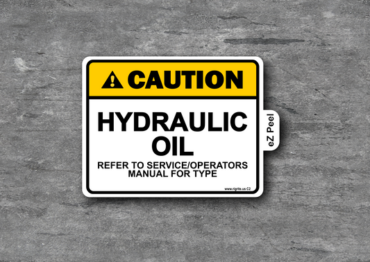 Hydraulic Oil Caution Decal