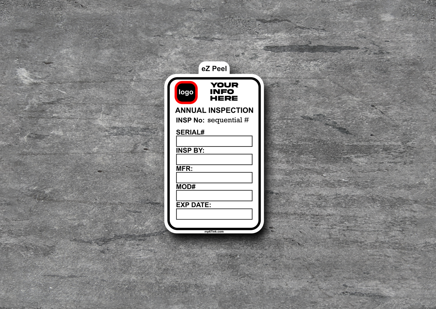 Custom Inspection Decals